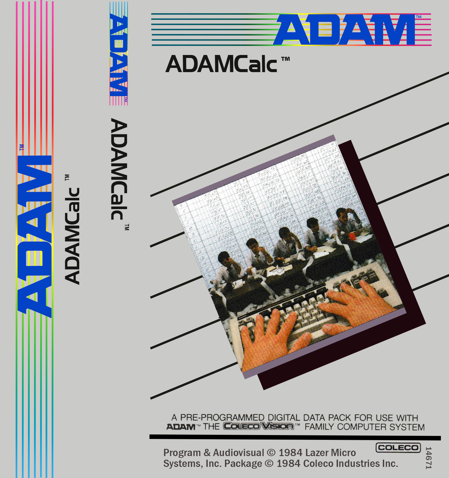 ADAMCalc J-Card for ColecoVision ADAM
